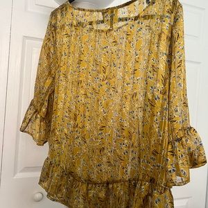 Blouse transparent gold size M